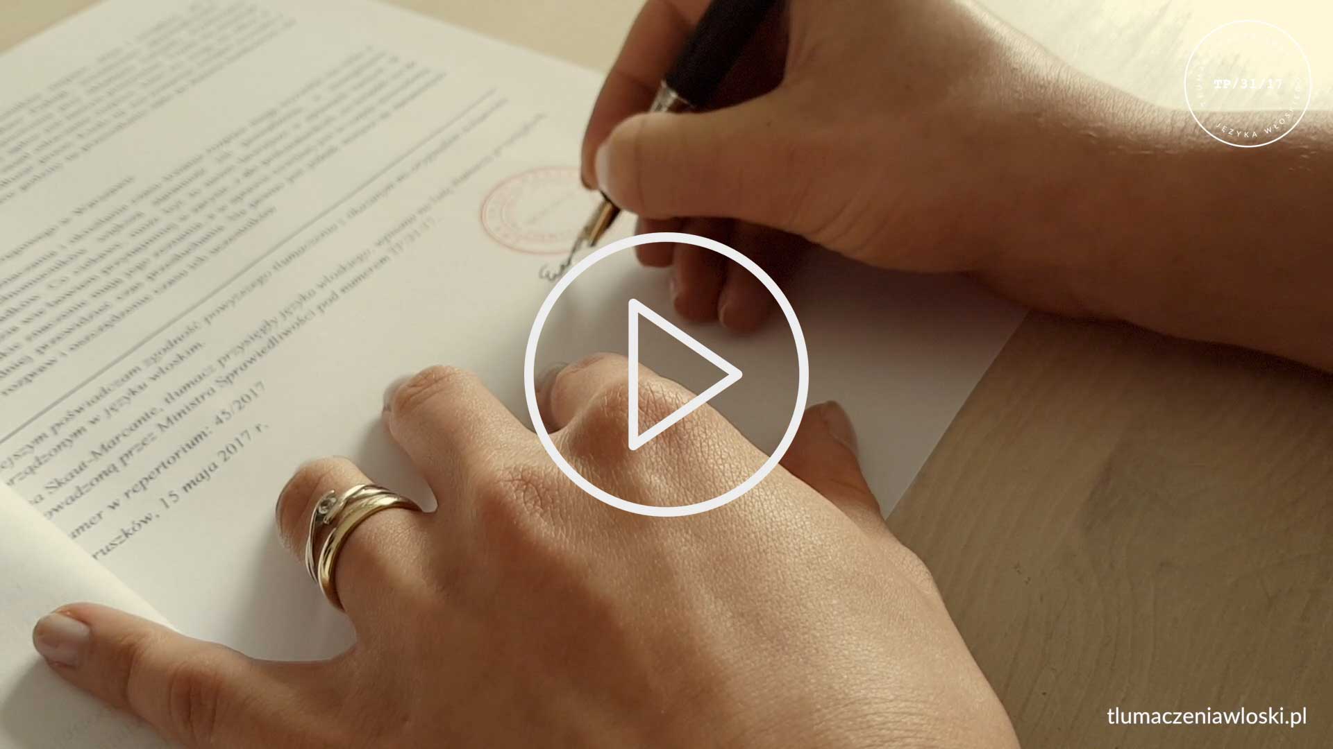Tłumacz przysięgły języka włoskiego - Wideo